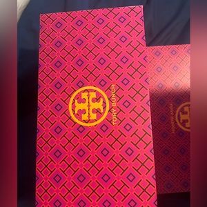 Empty Tory Burch Shoe Box with dust bags